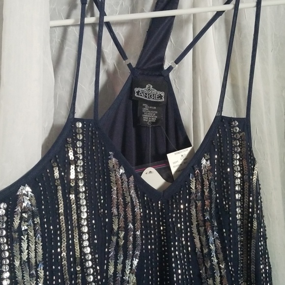 Navy blue Angie gypsy style party dress - Picture 1 of 4